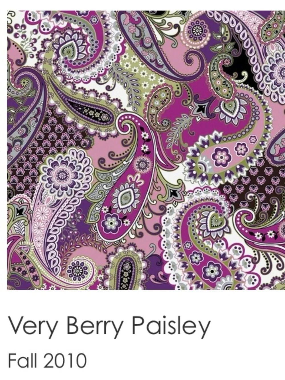 VERA BRADLEY Very Berry Paisley 2010 Trifold Euro Wallet Pink Purple Y2K